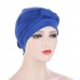 Women Cotton Multi Color Solid Casual Sunshade Side Braid Baotou Hats Beanie Hats