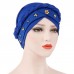 Women Cotton Multi Color Solid Casual Sunshade Rivet Decor Side Braid Baotou Hats Beanie Hats