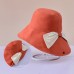 Women Cotton Cloth Casual Outdoor Bowknot Back Brim Extended Foldable Sunshade Bucket Hats