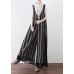 New striped women's chiffon sling wide leg jumpsuit