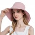 Women Cotton Cloth Casual Outdoor Bowknot Back Brim Extended Foldable Sunshade Bucket Hats