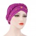 Women Cotton Multi Color Solid Casual Sunshade Rivet Decor Side Braid Baotou Hats Beanie Hats