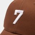 Unisex Cotton Number 7 Pattern Three  dimensional Embroidery Fashion Sunshade Baseball Caps