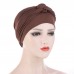 Women Cotton Multi Color Solid Casual Sunshade Side Braid Baotou Hats Beanie Hats