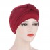 Women Cotton Multi Color Solid Casual Sunshade Side Braid Baotou Hats Beanie Hats