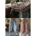 Vintage Coffee High Waist Print Linen Harem Pants Summer