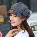 Women Berets Double Layer Thicken Outdoor Warmth Fashion Fisherman Hat Octagonal Hat