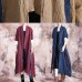 vintage oversize Coats fall outwear blue patchwork asymmetric coats