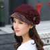 Women Berets Double Layer Thicken Outdoor Warmth Fashion Fisherman Hat Octagonal Hat