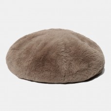 Women Newsboy Hats Faux Rabbit Fur Autumn Winter Cold Protection Painter Cap Beret