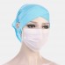 Women Beanie Hat Modal Fabric Solid Color Forehead Cross Straps Revealing Ears Breathable Turban Hat