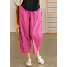 Rose Pockets Loose harem Pants elastic waist Spring