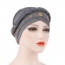 Women Cotton Multi Color Solid Casual Sunshade Rivet Decor Side Braid Baotou Hats Beanie Hats