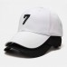 Unisex Cotton Number 7 Pattern Three  dimensional Embroidery Fashion Sunshade Baseball Caps