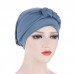 Women Cotton Multi Color Solid Casual Sunshade Side Braid Baotou Hats Beanie Hats