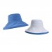 Women Polyester Cloth Casual Outdoor Double  side Back Brim Extended Foldable Sunshade Bucket Hats